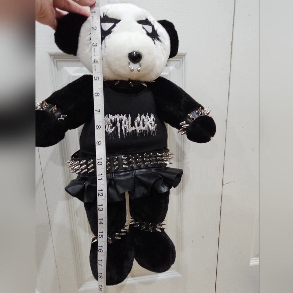 ~SOLD~Goth Dolls Kill Tormented Teddy Metalcore Spiked Bear Backpack Purse Bag - Picture 8 of 9